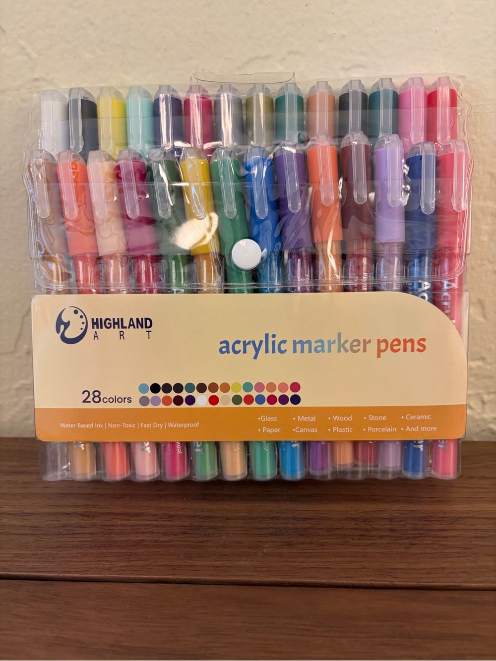 Highland Art Acrylic Marker Pens - Multicolor 28pc + Floral Markbook - Picture 2 of 5